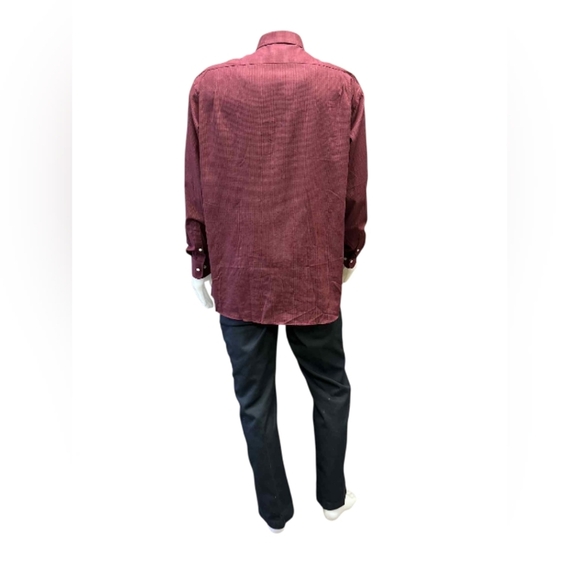 Tommy Hilfiger NWT Button Down Burgundy Longsleeve Regular Fit Size Large - Picture 3 of 10